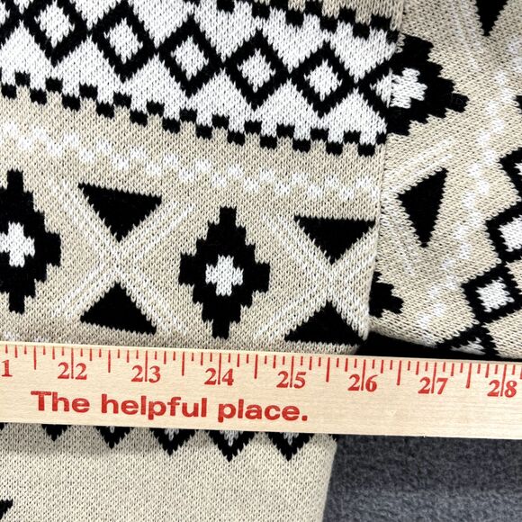 Lucky Brand Sweater Womens XL Extra Large Open Front Cardigan Aztec pocket - Picture 9 of 16